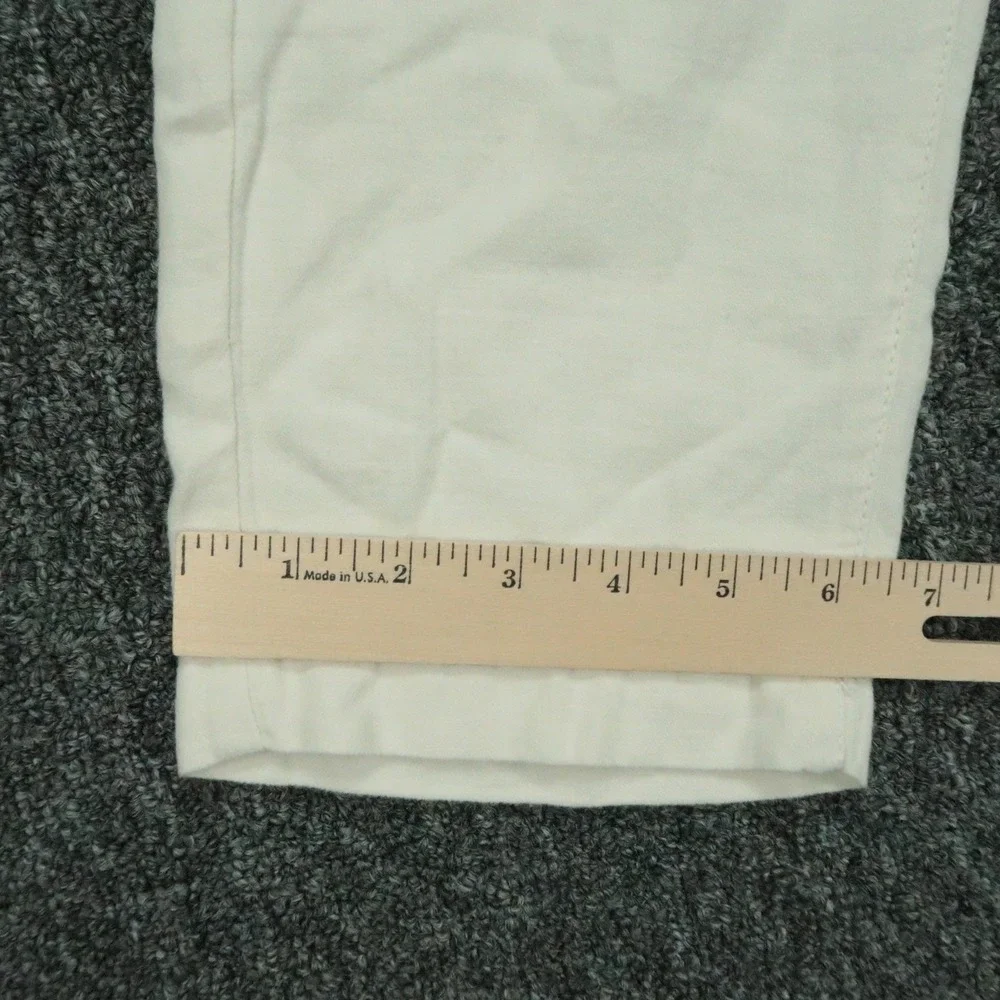 Banana Republic Pants Mens 33x32 White Linen Blend Athletic Fit Trouser Chino